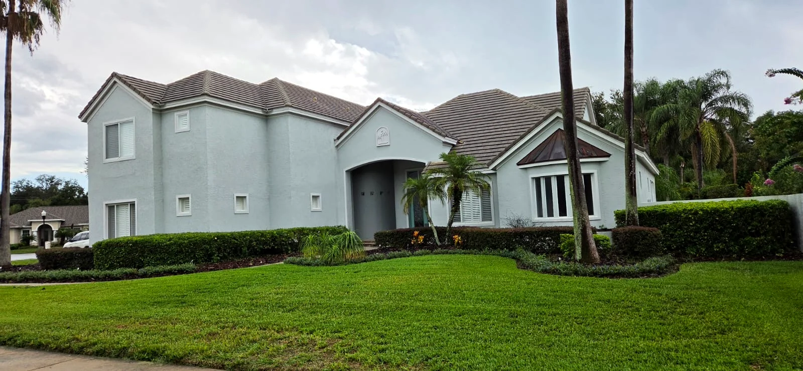 Landscape Maintenance in Progress by V&G Landscaping of Tampa Bay